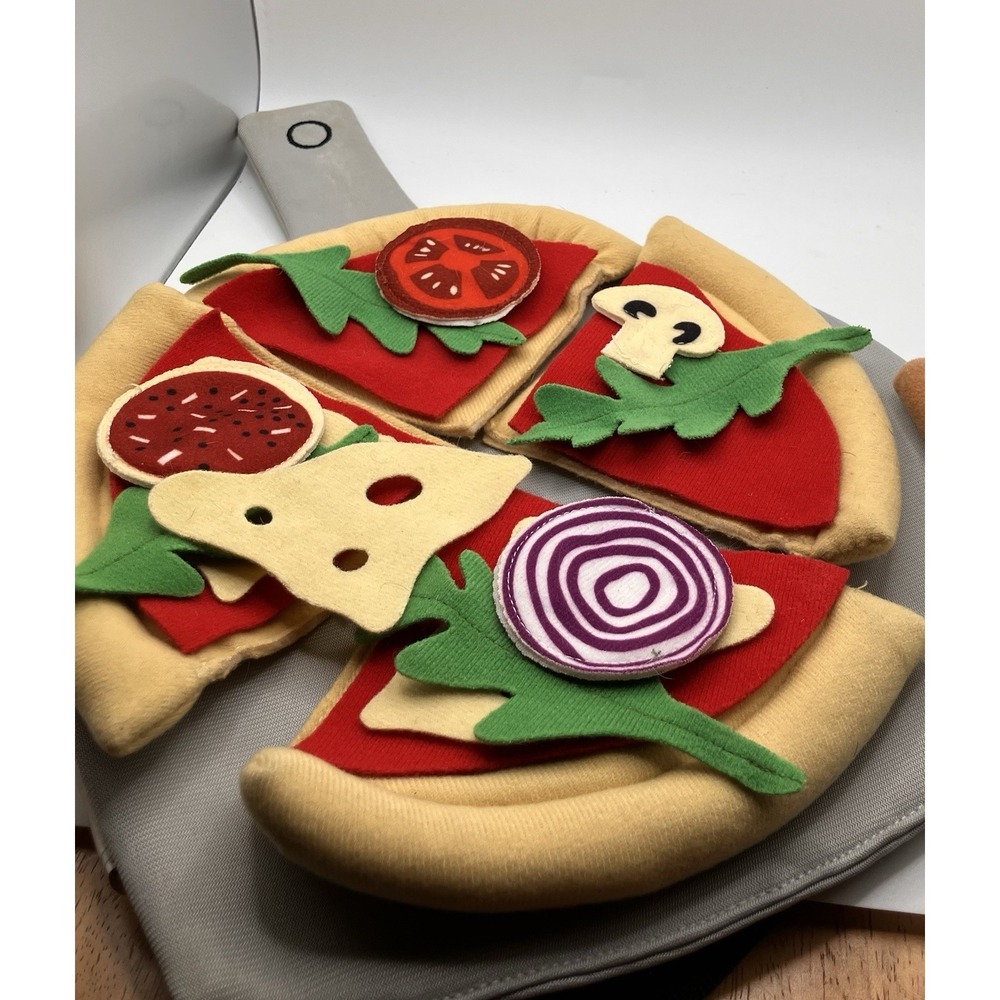 Ikea Duktig Felt Build A Pizza 20 Piece Cheese Sauce Onion Mushroom Play Kitchen
